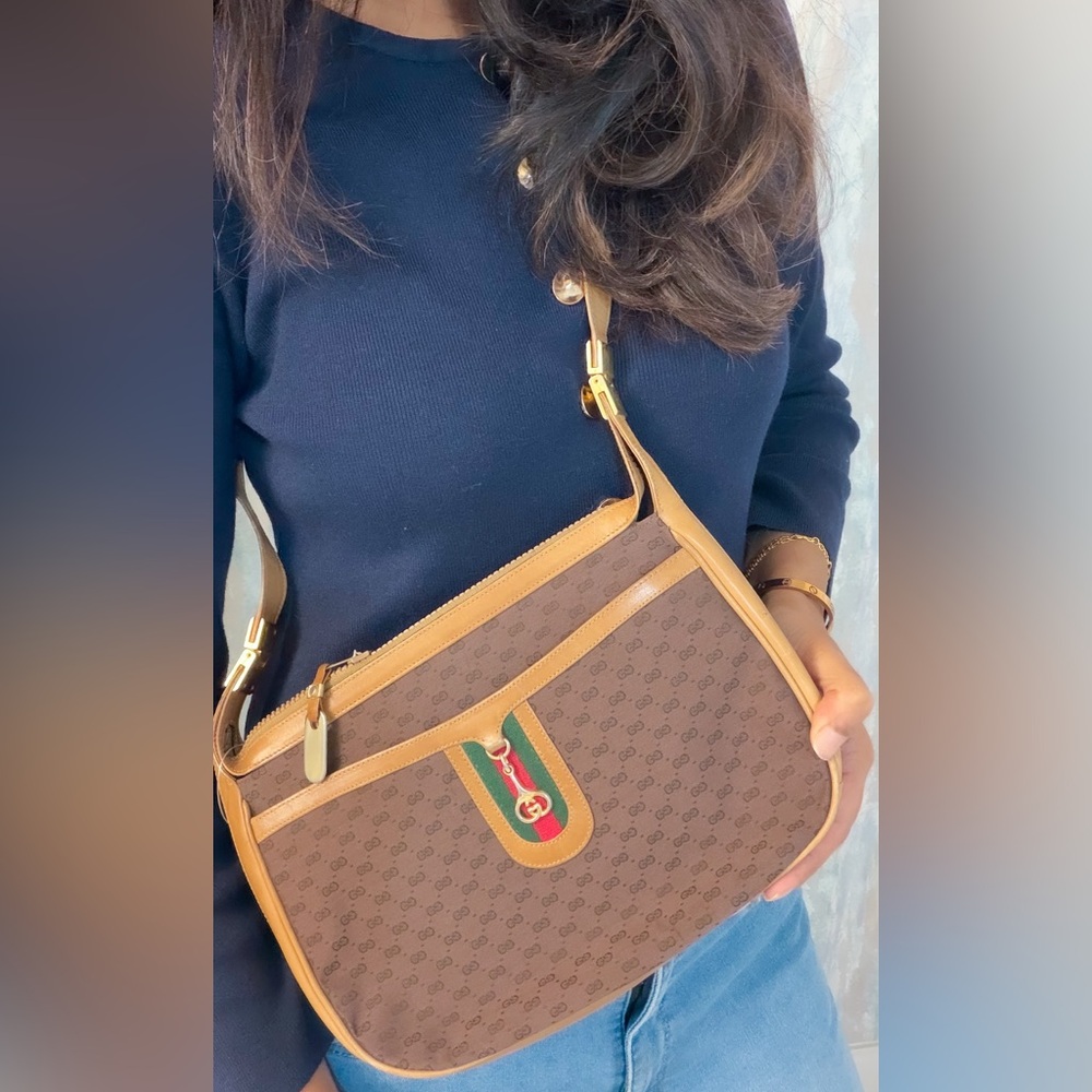 Vintage Gucci Micro GG Web Sherry crossbody bag - Picture 3 of 16